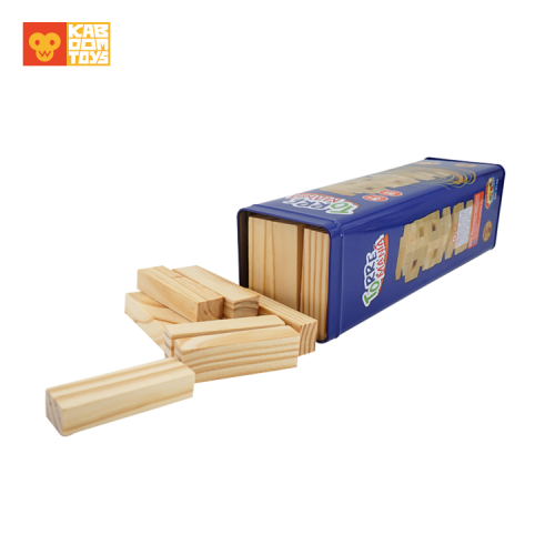 Juguetes de madera de la educación de la torre del bloque que caen 54pcs