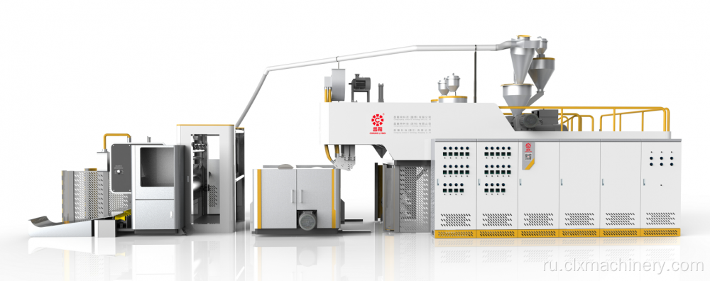Автоматическая высокоскоростная машина для производства стретч-пленки с поворотным рычагом