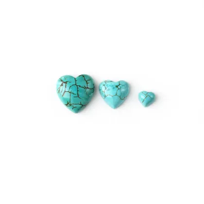 Synthetic Turquoise Campitos Turquoise Heart Cabochons