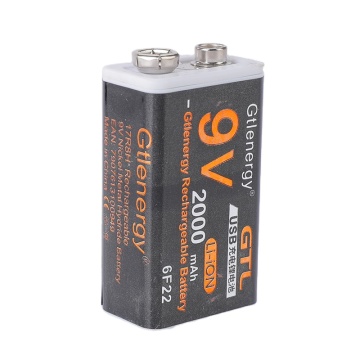 9V Rechargeable Batteries with Fast Charging Charger - 2000mAh + Battery Charger