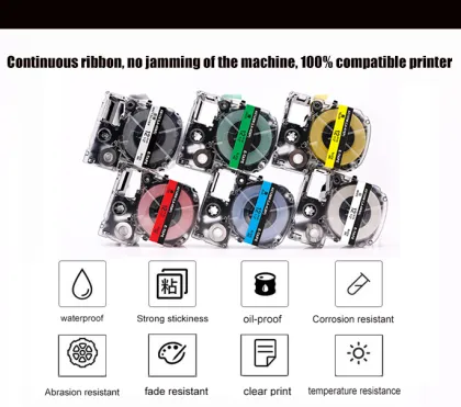 KINGJIM Edson Labelworks Compatible Tape for LW-300, LW-400 Labelling Maker - ST6KW LK-2TBN