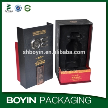 Customize luxury decorative individual wine boxes with metal logo