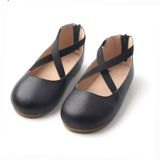 Leather Girls Ballerina Shoes for Children