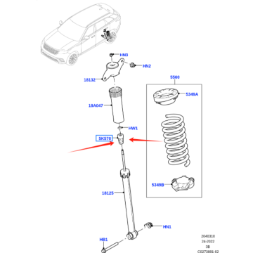 Kauçuk Yastık LR090668 2017 Range Rover Arka Şok Emici Değiştirme