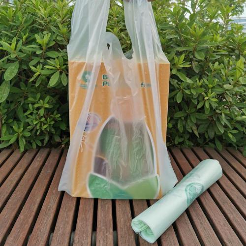 ASTM D6400 Disahkan Custom Carrier Bioplastic Carrier Bags