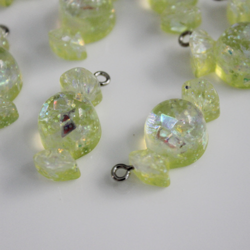 10 * 13 * 24 мм прозрачные блестящие ожерелья подвески из смолы яркие плоские конфеты подвески для изготовления ювелирных изделий