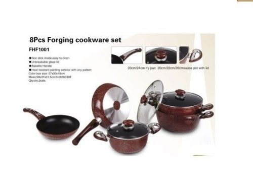 24 / 28cm Powder Coating Nonstick Sauce Pan Set With Induction Bottom