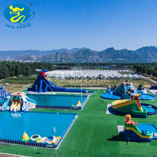 Playground easy moving inflatable pvc slide inflatable combo park for summer