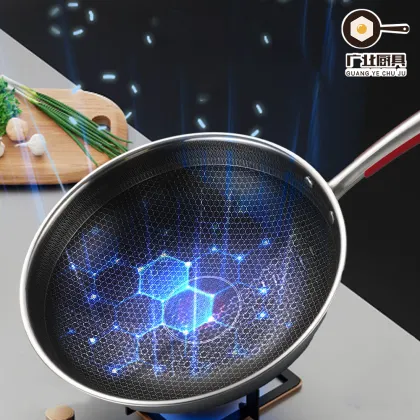 High-Quality Three Layer Wok for Sizzling Meals
