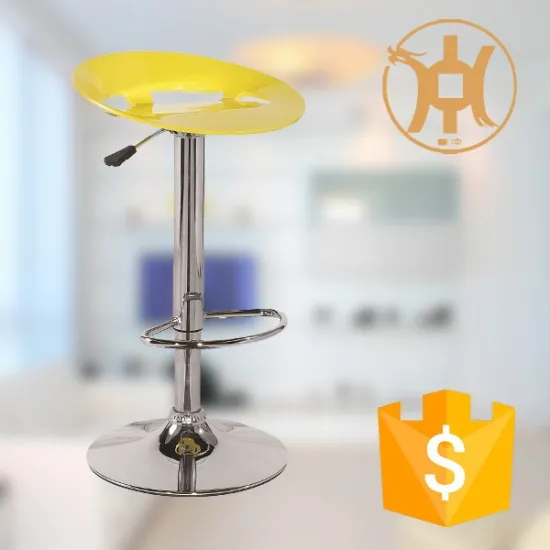 Clear Rolling Stainless Steel Stool/Colorful Bar Stool ABS HC-K102