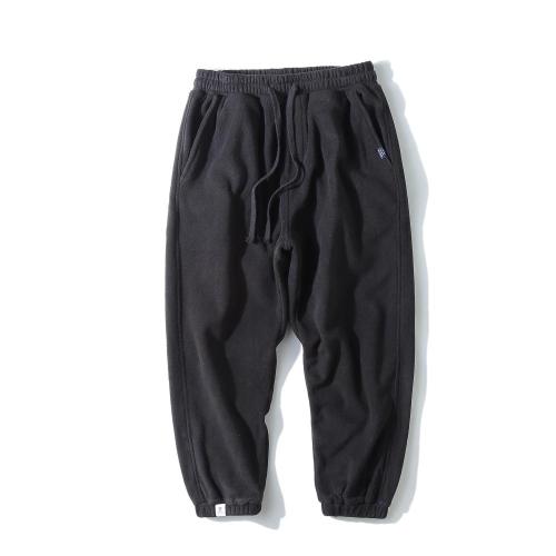 Pantaloni da uomo in micro pile con elastico in vita