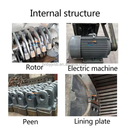Small Stone Gold Ore Motor Plate Hammer Crusher