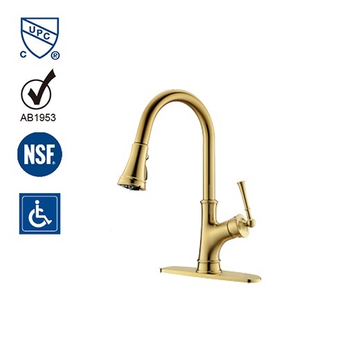 Edelstahl -Wasserhahn goldenes Finish modernes Design