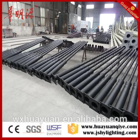 3.5m height decorative street lighting pole with twin lamps