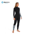 Wanita Seaskin 4/3mm Wetsuit Dada Dada Ritsleting