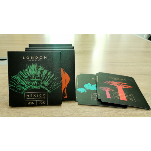 Luxury black color chocolate packaging folding card box