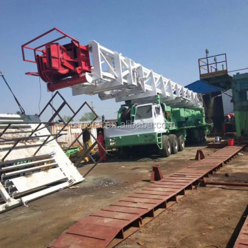 API XJ650 650HP Workover Rig para campo petrolífero