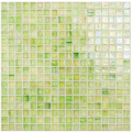 Square Mosaic Green Tile Backsplash Deco