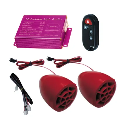Remote Control MP3 Speaker Alarm Motorcycle Security System