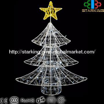 LED 3D christmas tree motif light