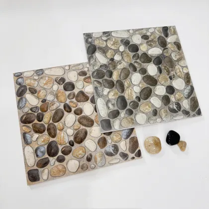 300x300mm Matte Surface 3D Concave Convex Cobblestone Floor Tile for Veranda and Balcony