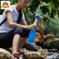 Benutzerdefinierte wiederverwendbare leere nette kreative Squeeze BPA Free Filter Wasserflasche die Flasche Wasser Falten