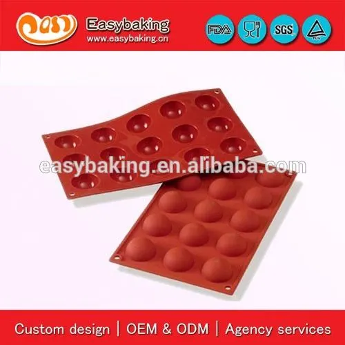 12 Cavities half sphere cake baking pans silicon bakeware