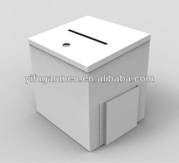 Red Metal Donation Box Suggestion Box Charity Box Christmas 10918 Beige