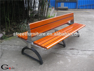 Modern park bench wrought iron garden bench teak wood furniture