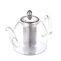 tùy chỉnh thủy tinh borosilicate chịu nhiệt sang trọng bộ ấm trà lớn