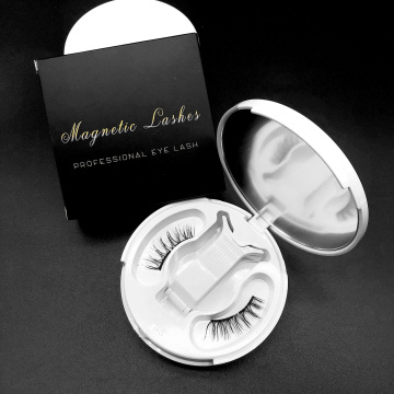 Natural Reusable Dual-Magnet False Eyelashes with Applicator