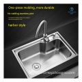 Handmade Kitchen Sinks: Thickened Stretch Basin in Stainless Steel