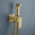 Pulverizador de bidê de mão de ouro escovado para o banheiro WC