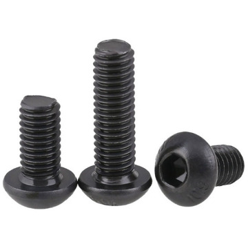 10.9 Grade Galvanized High-Strength Hex Socket Pan Head Screws: Black Carbon Steel with Pan Head Design