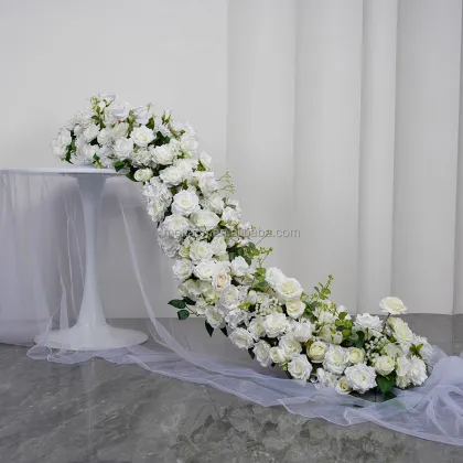 Romantic Country Wedding Flower Arrangement with Decorative Simulation Baby Breath Pampas