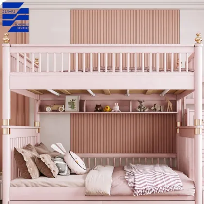 Glamorous Furniture: Multifunctional Solid Wood Bunk Bed