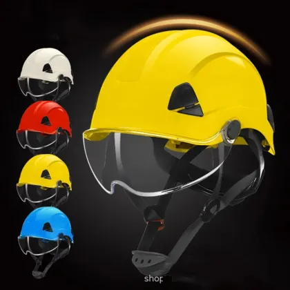 Light Weight Construction Anti Smash Hard Hats with Splash Guard for Electrical Engineering Safety