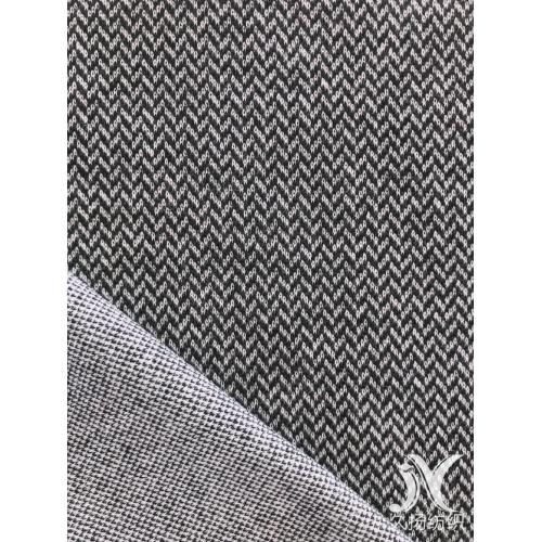 Tricot jacquard poly extensible à chevrons