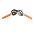 Stainless Steel Manual Squeezer with Silicone Orange Handle
