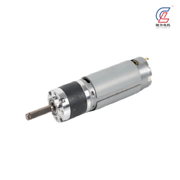 Motor DC Brushed Poros Datar Perak dengan Gearbox