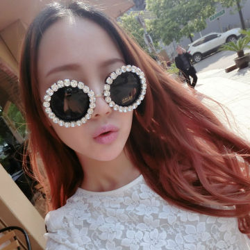 Fashionable Handmade Nightclub Party Full Diamond Sunglasses