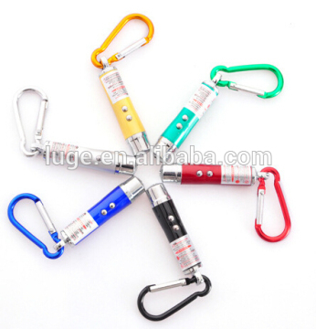3 in 1 multi-function mini flashlight with laser, light and UV light carabina