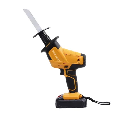 Rechargeable Lithium-ion Power Saber Saw: Cordless, Electric Reciprocating Saw for Wood and Metal Cutting