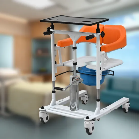 Hydraulic Safety Lift Chair for Paralyzed Patients: Reliable Quality and Adjustable Height Transfer Assistance