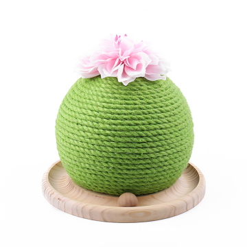 Wholesale Customized Cat Scratching Cactus Toy with Wood Rolling Ball