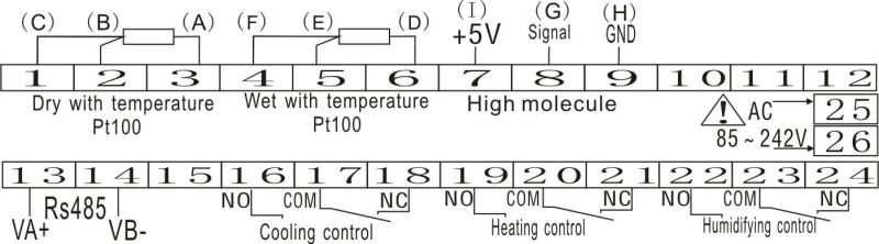 Temperature and Humidity Controller with 5 to 95%Rh (XMT-9007-8)