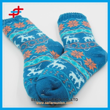 Winter Cotton Velvet Knitted Colored Indoor Floor Socks