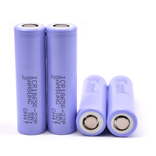 Célula de bateria iônica Samsung ICR18650-22P li