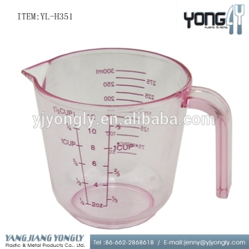 standard American & Metric measurable plastic measuring glass measuring cup
