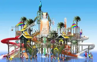 Steel Aquatic Play Structure Fiberglass Slide Water Park fo